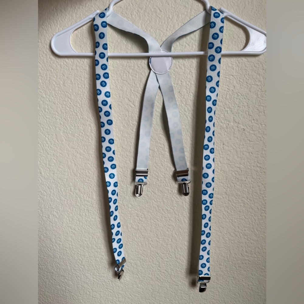 M&M'S Blue and White Suspenders